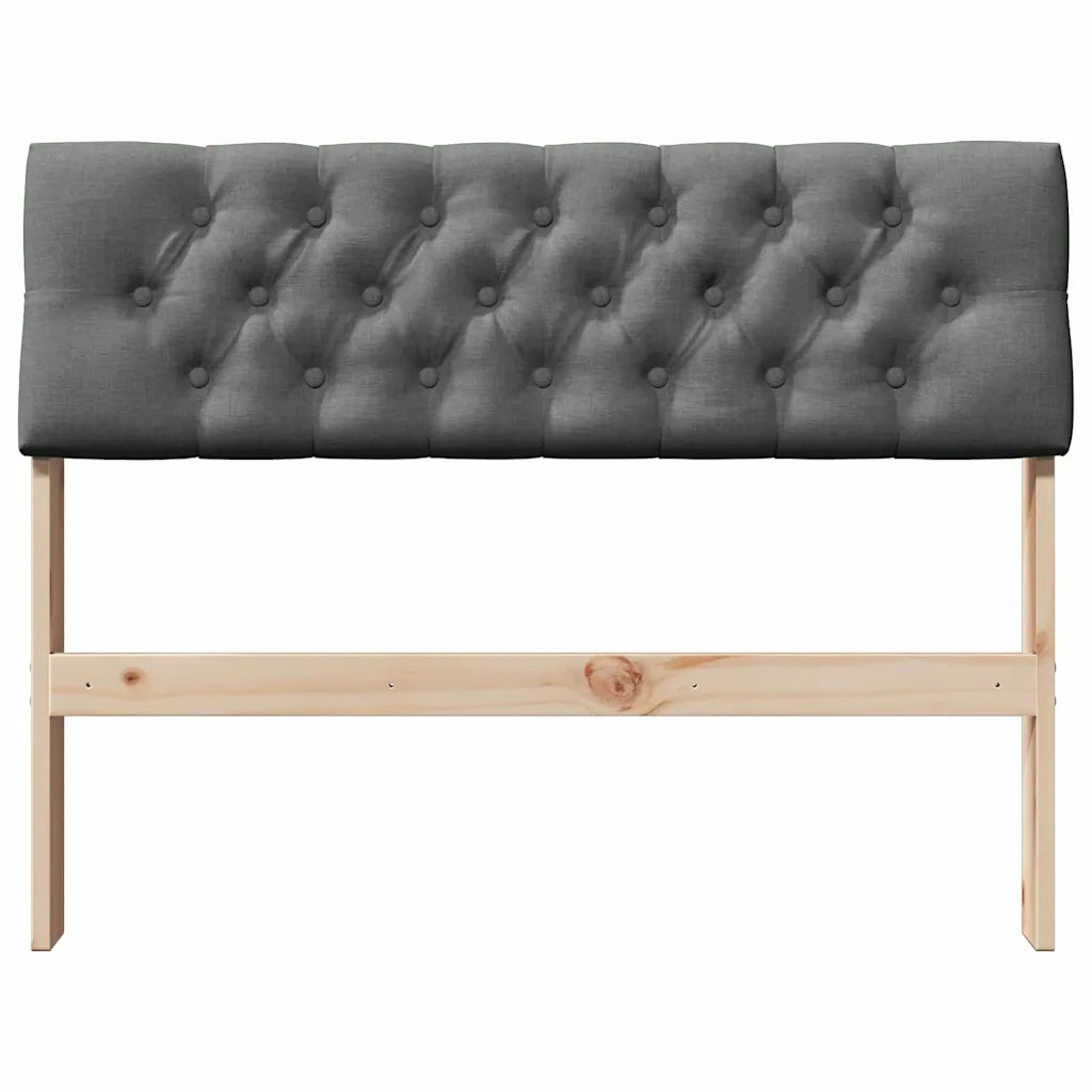 Testiera imbottita Grigio scuro 100 cm Pino massello 879190