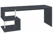 Scrivania con 2 Ripiani 180x60x77,5 cm Esse Ardesia