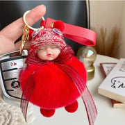 Maniglia per Chiavi in Plush 20 cm - Maniglia per Chiavi Pompom - Maniglia per Chiavi Auto - Maniglia per Chiavi Portachiavi - Maniglia per Chiavi Donna - Design Universale