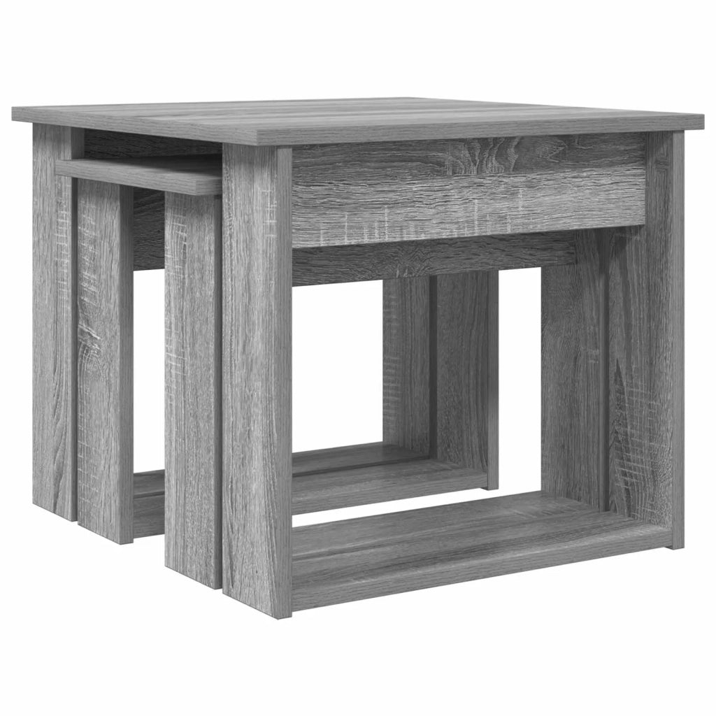 Set di Tavolini da Caffè 2 pcs Grigio Sonoma Legno multistrato 8000129