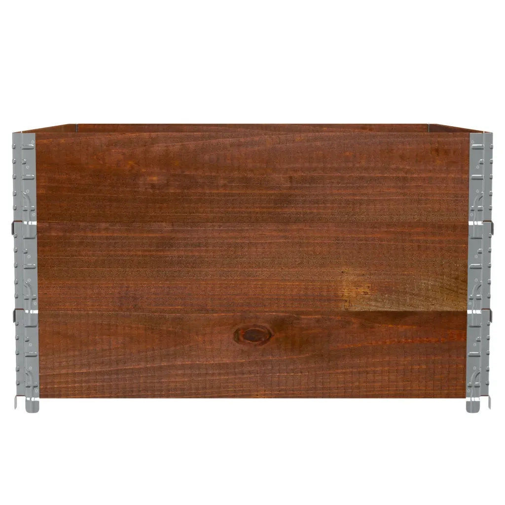 Paretali per Pallet 3pz Marroni 100x100cm Legno Massello Pino 3295377