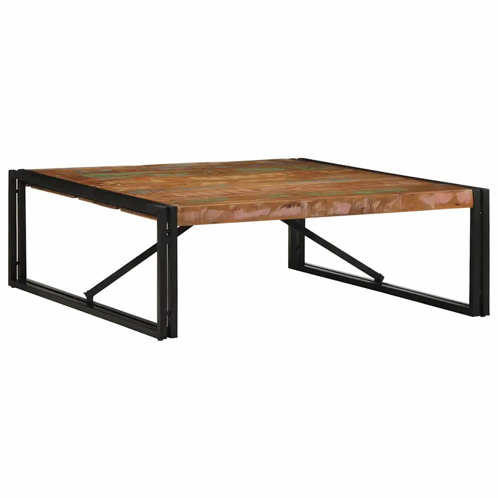 Tavolino Salotto Multicolore 100x100x35 cm Legno Recupero