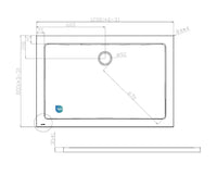 Piatto doccia ribassato 80x120 cm EASYFLAT resina H3.5 cm MONACO Bianco