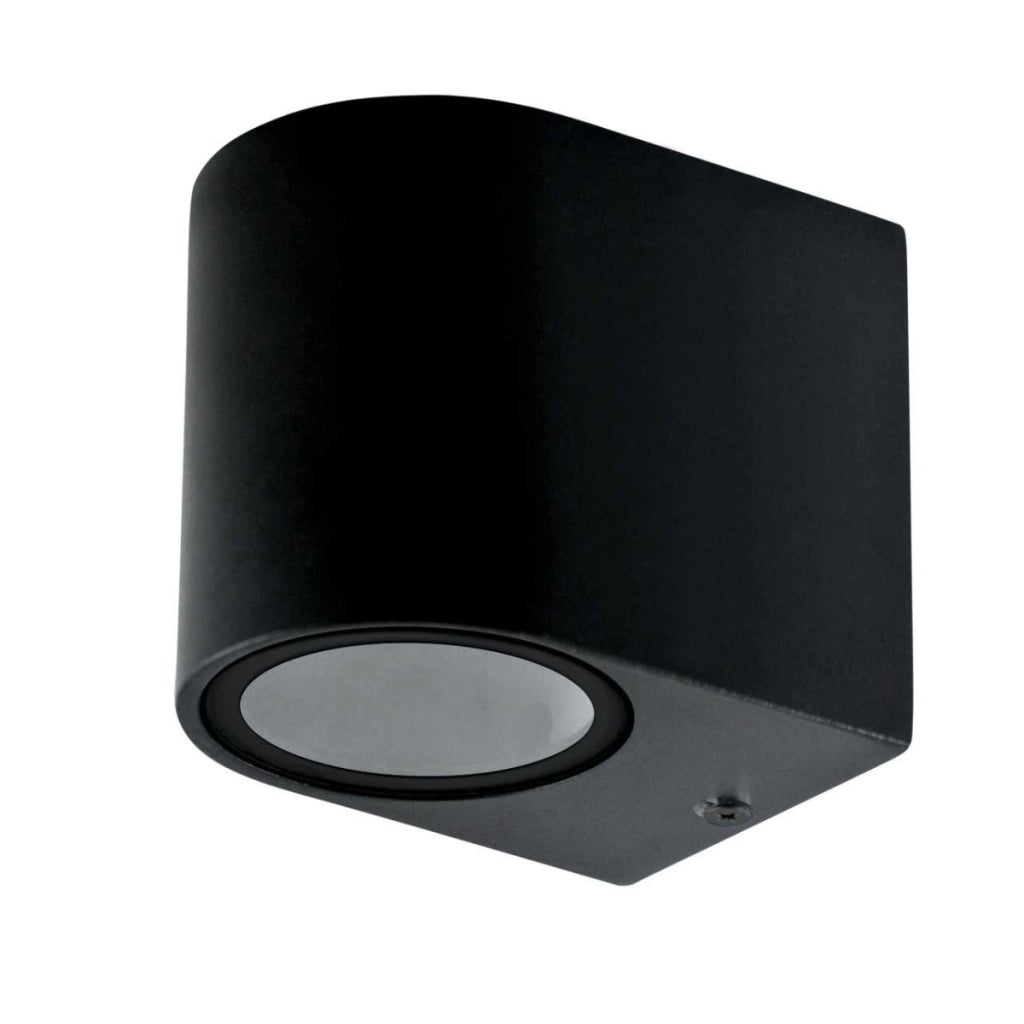 Applique esterna Boston 1xGU10 nera ovale IP44 Polux