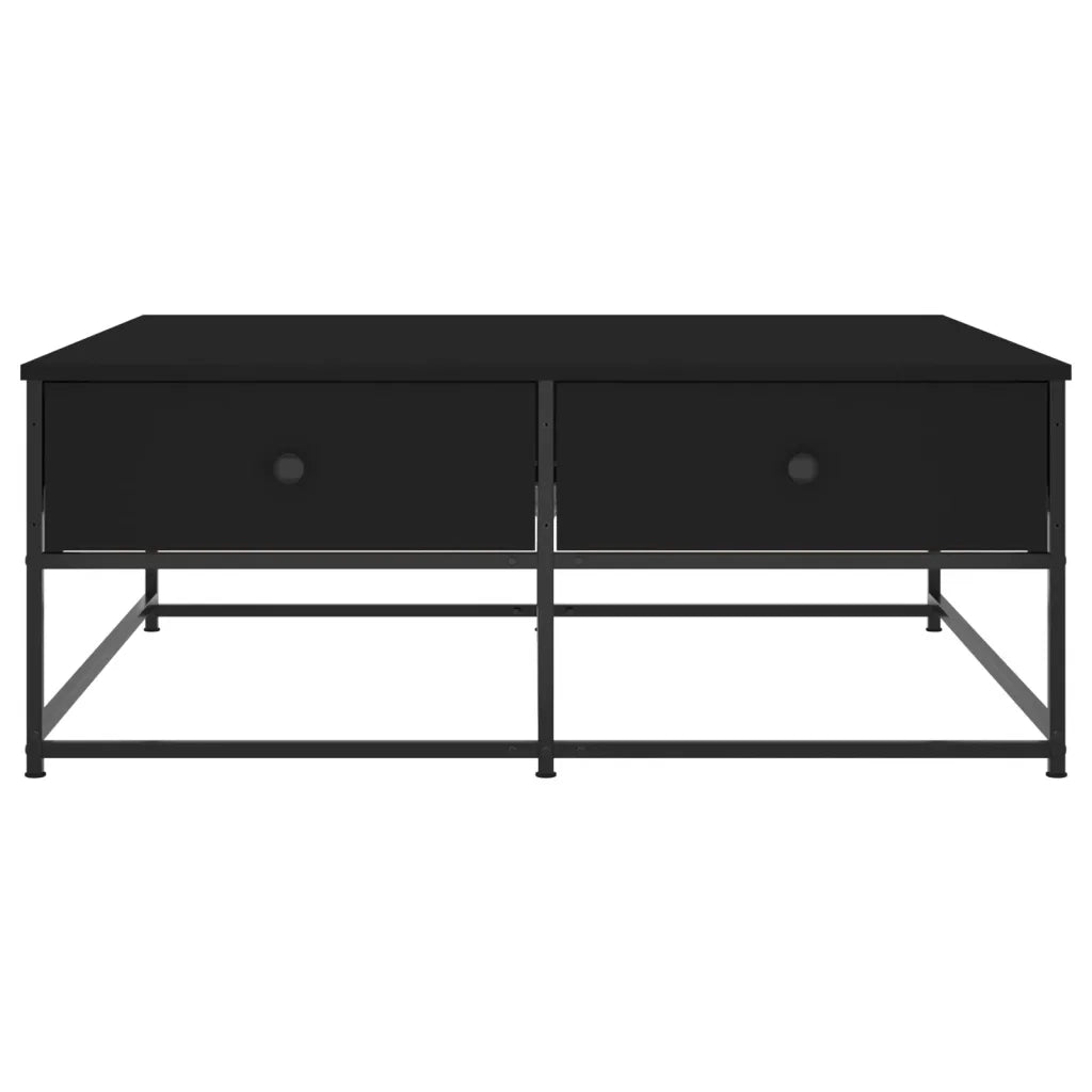 Tavolino da Salotto Nero 100x99x40 cm in Legno Multistrato
