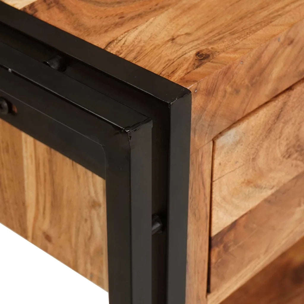 Tavoli consolle 2 pcs Marrone Legno di Acacia Massello 3324227