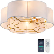 Ventilatore da soffitto moderno 19 pollici, pale ABS, doppio controllo app e telecomando, 6 velocit¨¤ reversibili, ideale per camere e bambini