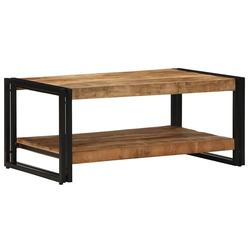 Tavolino da Salotto 90x50x38 cm Legno Massello di Mango Grezzo 4102715