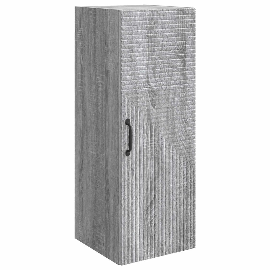 Mobiletto a muro Sonoma grigio 33 x 34,5 x 90 cm 898591