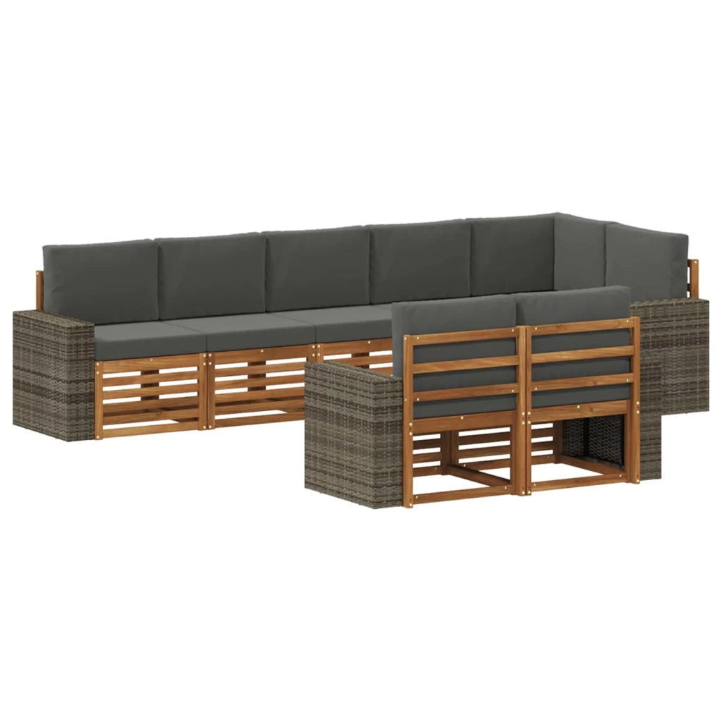 Set di divani da esterno 8 pz Poliestere 3384518