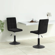 Sedie da Pranzo Girevoli 2 pz Nere in Vellutocod mxl 95514