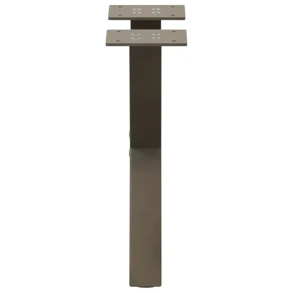 Gambe per Tavolino da Caff¨¨ a Forma di X 2 pz | Piede del tavolo Acciaio Naturale 30x(30-31) cm Acciaio