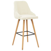 Sedie da Bar 2 pz Crema in Velluto 289556