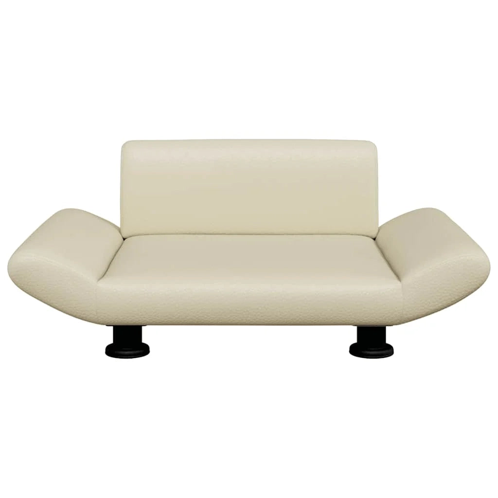 Divano letto per cani comodo 70 x 45 x 28 cm crema similpelle 02_0042807