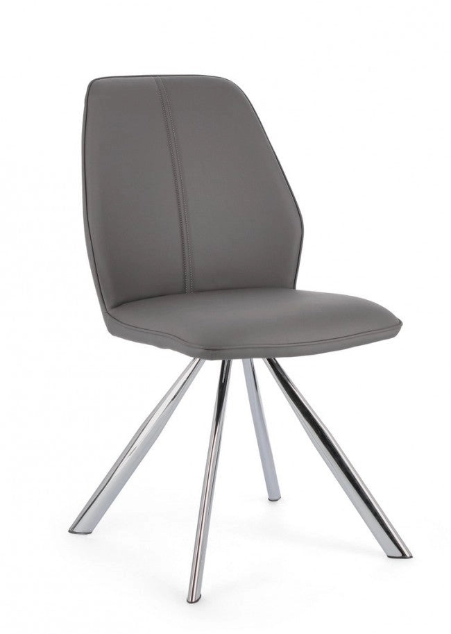 Set 4 Sedie 44x62x88h cm Maxwell Pu Grigio