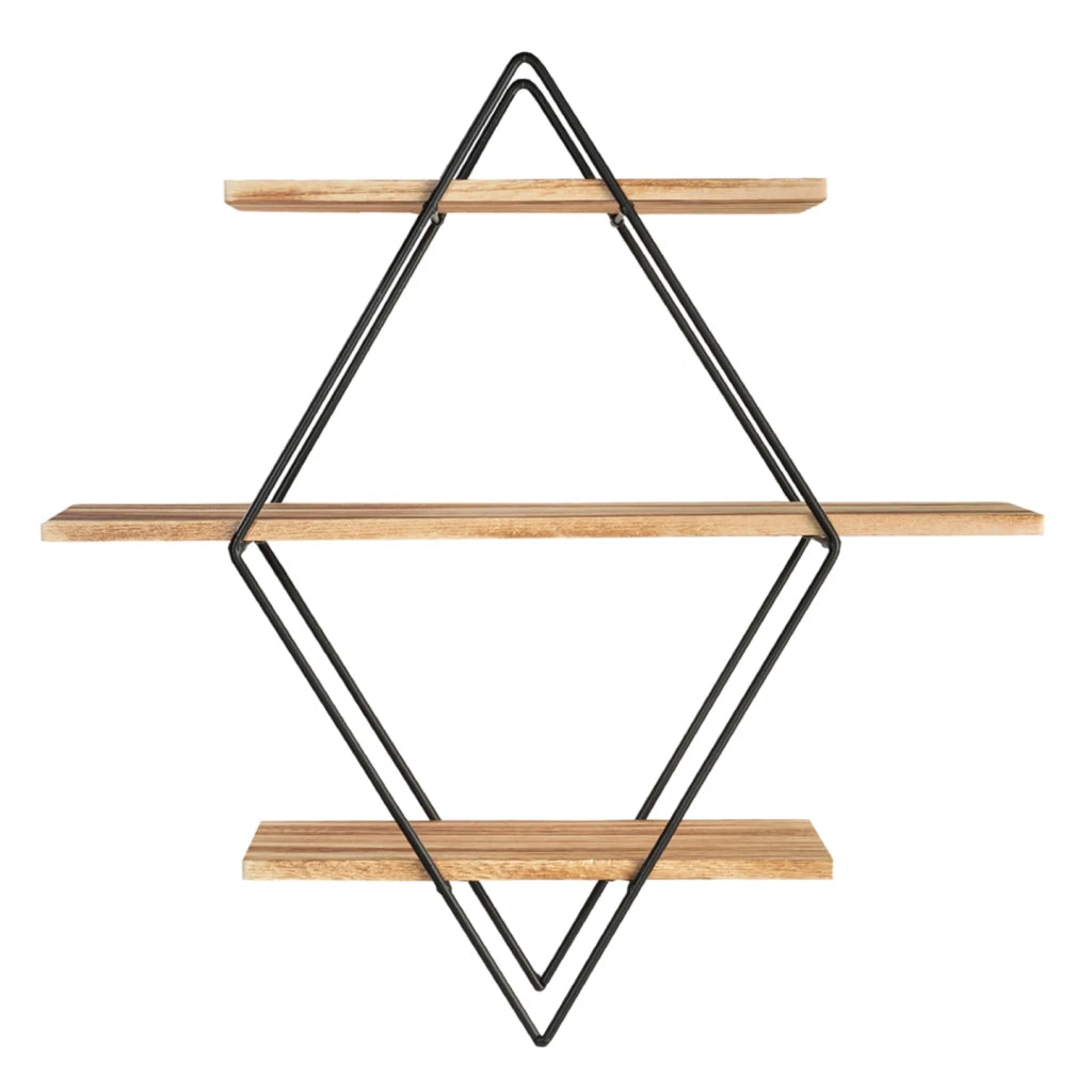 IDMarket - Scaffale a parete in metallo LILY a 3 livelli dal design industriale
