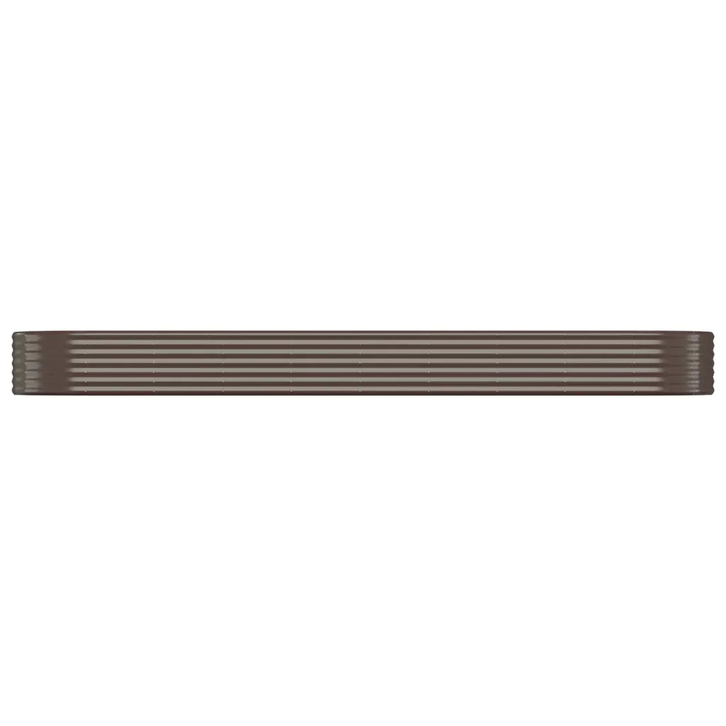 Vaso Giardino Acciaio Verniciato Polvere 396x100x36cm Marrone cod mxl 67369