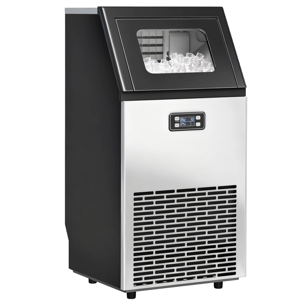 Macchina per cubetti di ghiaccio commerciale 45 kg/24H ¨C zephmum ¨C con serbatoio da 11 kg e display LCD