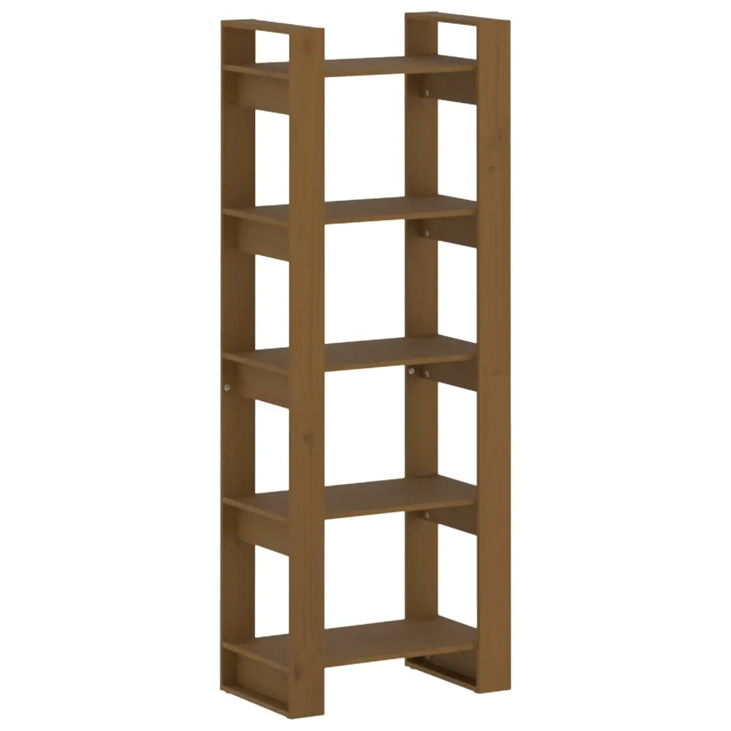 Libreria/Divisorio Marrone ambra 60x35x160 cm Legno Massello 813892