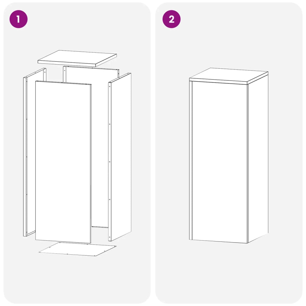 Supporto per piante 2 pcs Argento 30 x 30 x 80 cm Acciaio 8012497