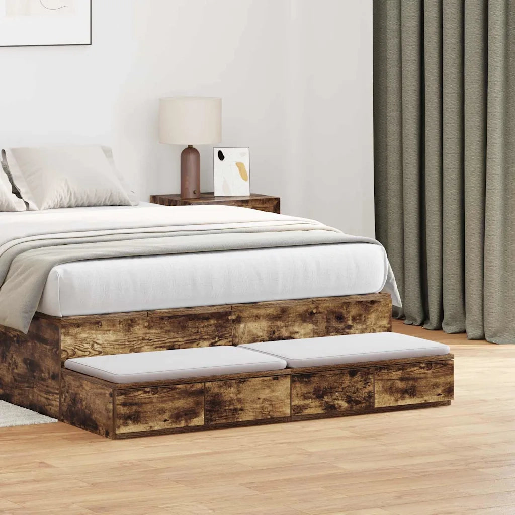 Cassetti per letto Rovere fumé 120 x 36,5 x 16,5 cm 866943