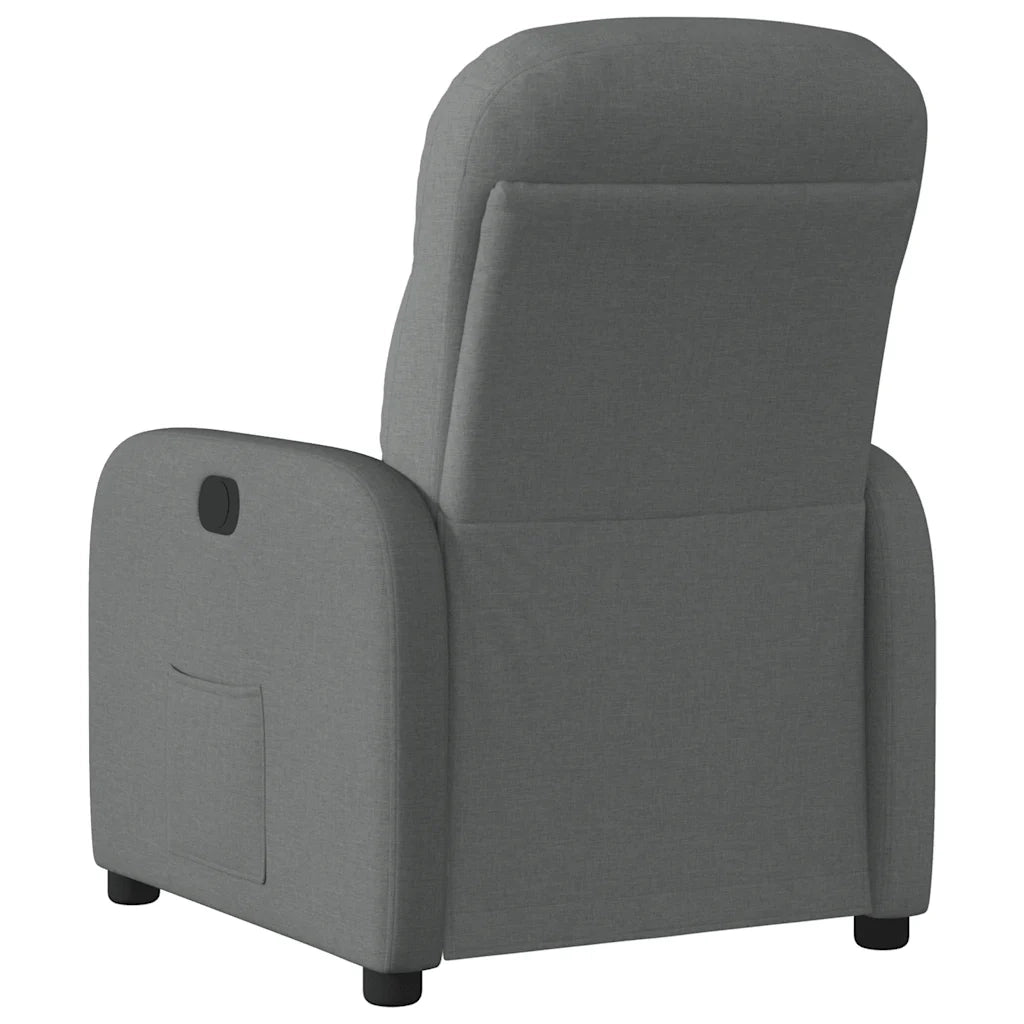 Divano Sedia-Poltrona Reclinabile in Tessuto Grigio Scuro 621846