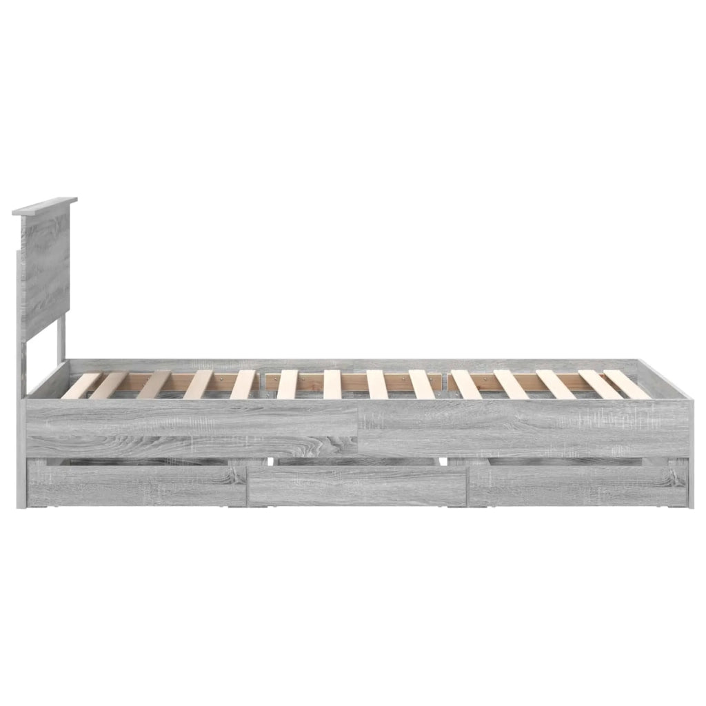 Struttura del letto con cassetto Grigio Sonoma 90 x 190 cm 3410754
