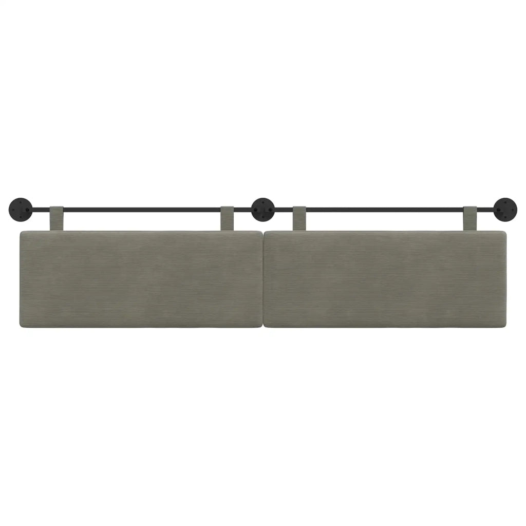 Testiera sospesa Grigio chiaro Tessuto in Cords 42031834