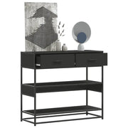 Tavolino Consolle-Tavolino da soggiorno-Tavolo Nero 90x35x80 cm in Legno Multistrato 108261