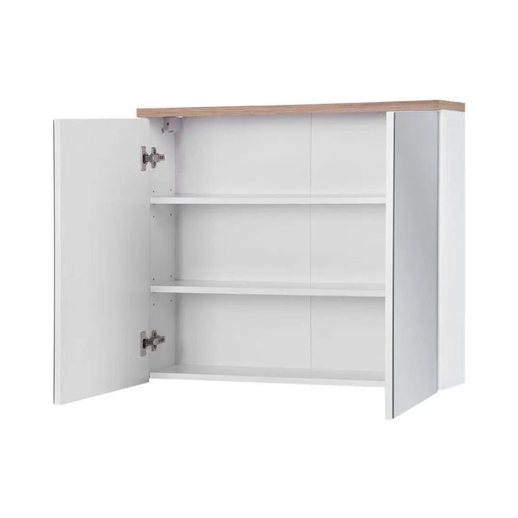 Insieme ERMANO: mobile sottolavabo 80cm + lavabo da incasso + sifone + colonna + mobili con specchi