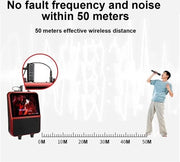 Microfono a mano VHF a karaoke con diffusore - sistema di microfono a mano per più di 110 DB a radio - ricevitore USB per canto karaoke voce matrimonio