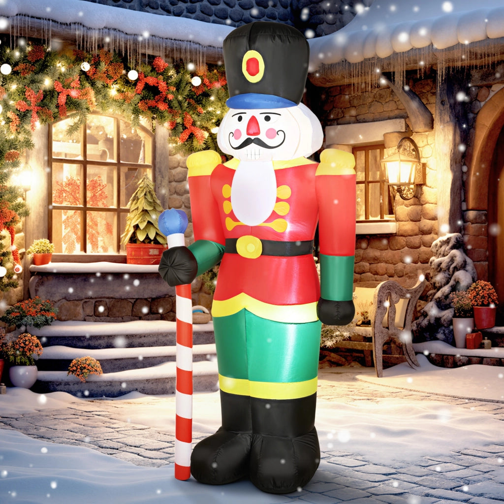 Soldato gonflabile di Natale ¨C zephmum ¨C con luci LED, 245 cm, multicolore