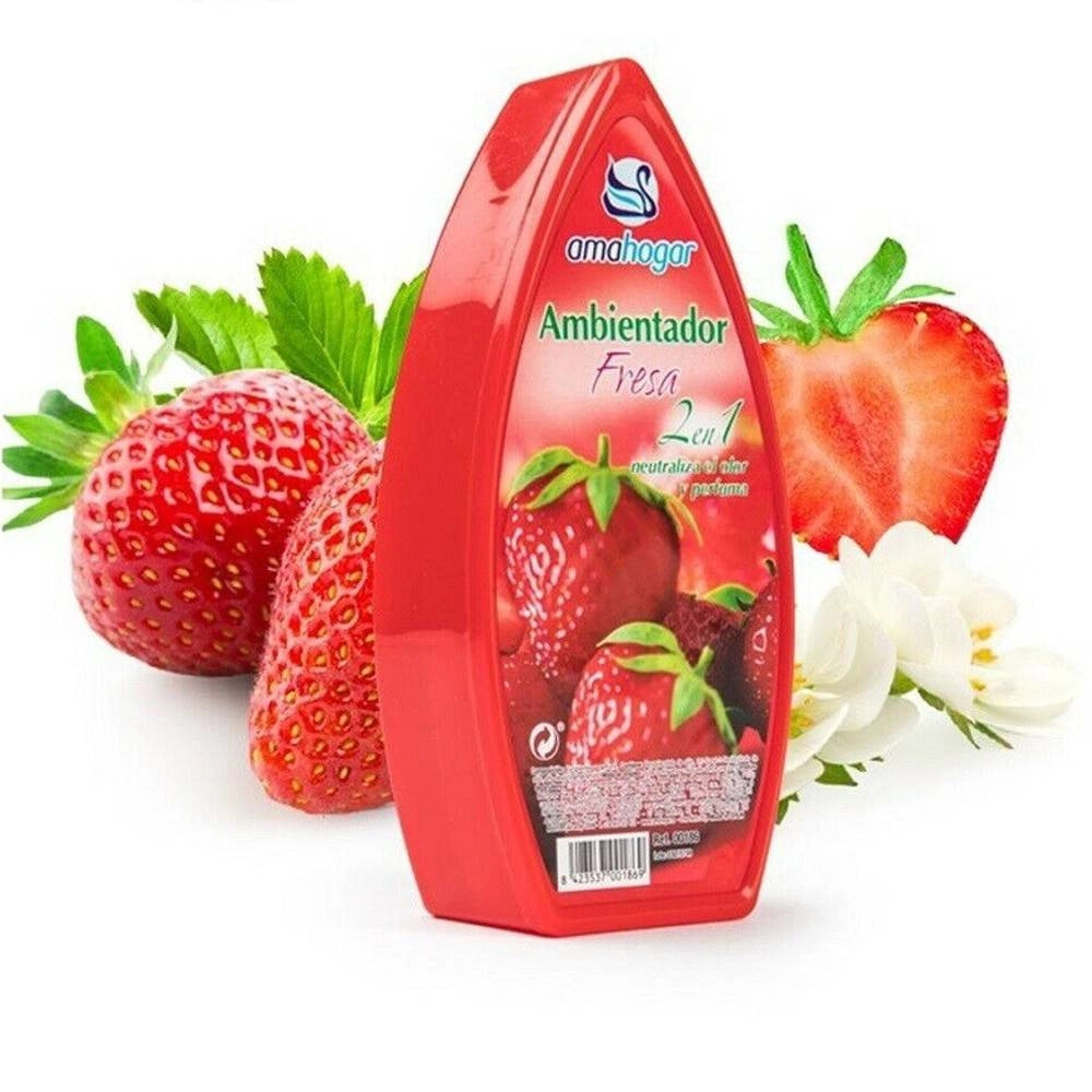 Trade Shop - Set 12 Deodoranti Gel Profumo Ambiente Assorbi Odori Fragranza Fragola -