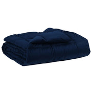 Piumone | Duvet Estivo Trapuntato Blu Scuro 200 x 220 cm Microfibra