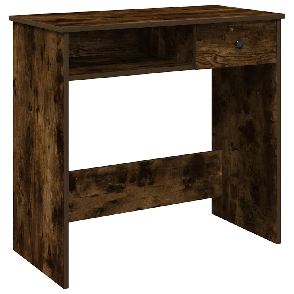 Scrivania Rovere Fumo 80x40x75 cm in Legno Multistrato 860476