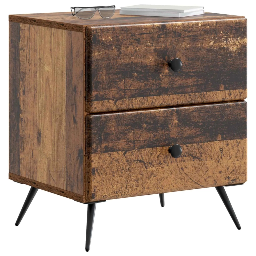 Armadio da Notte 2 pcs Legno antico 43 x 34,5 x 47,5 cm 895462