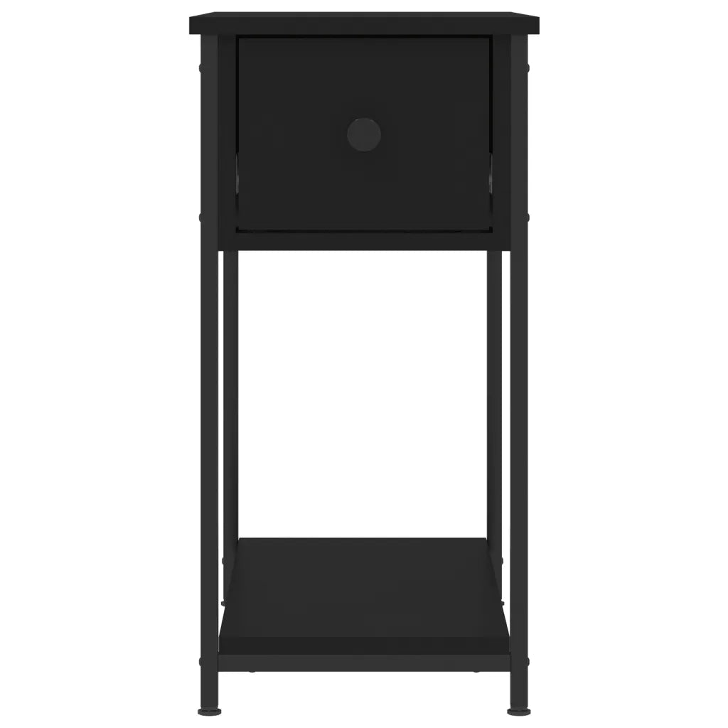 Comodini 2 pz-Set di 2 Tavolino da notte Neri 30x60x60 cm in Legno Multistrato 116008