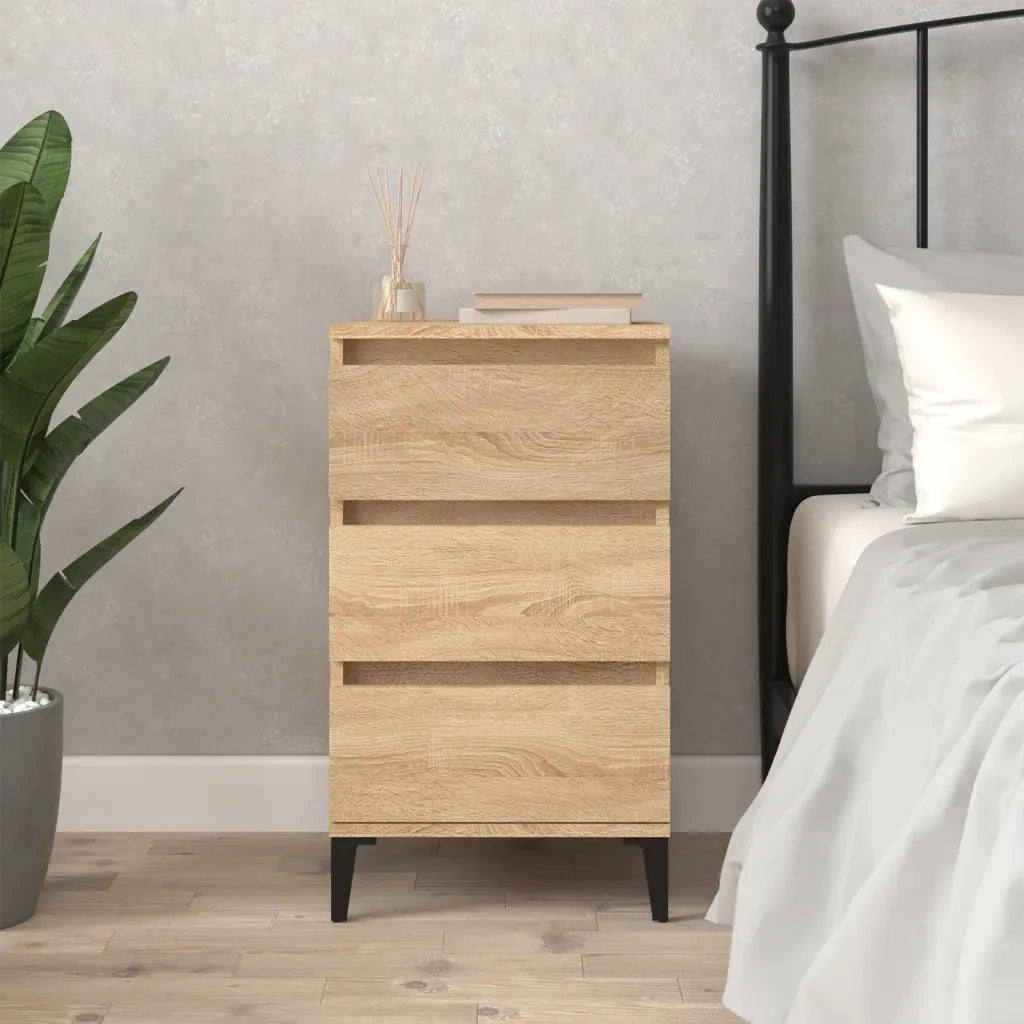Comodino Rovere Sonoma 40x35x70 cm in Legno Multistrato 819671