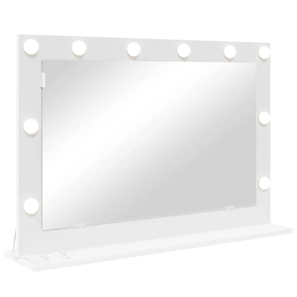 Specchio da Vanità Rettangolare Bianco 80 x 15 x 18 cm 868293