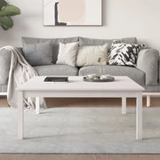 Tavolino da Salotto-Tavolino da soggiorno-Tavolo Bianco 100x100x40 cm Legno Massello di Pino