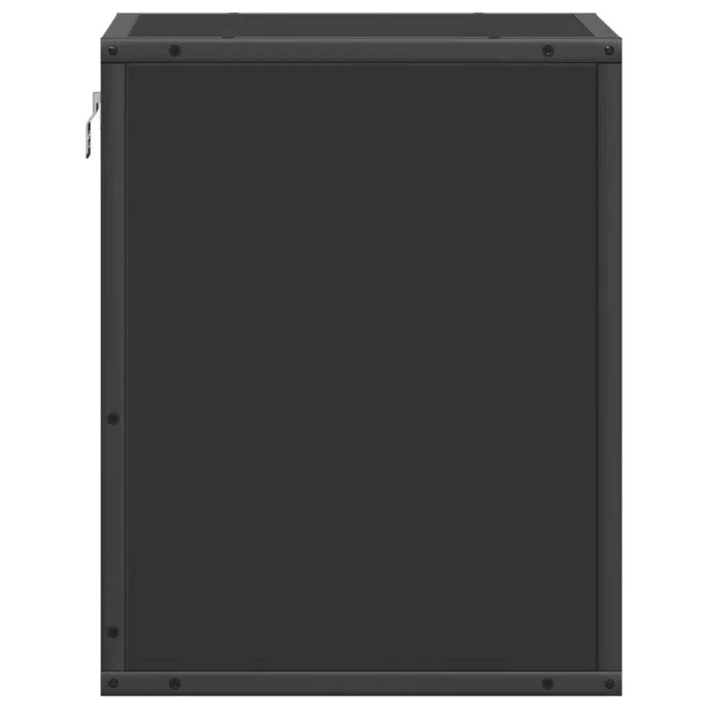 Comodini a Muro 2 pz Nero 40x31x39,5 cm