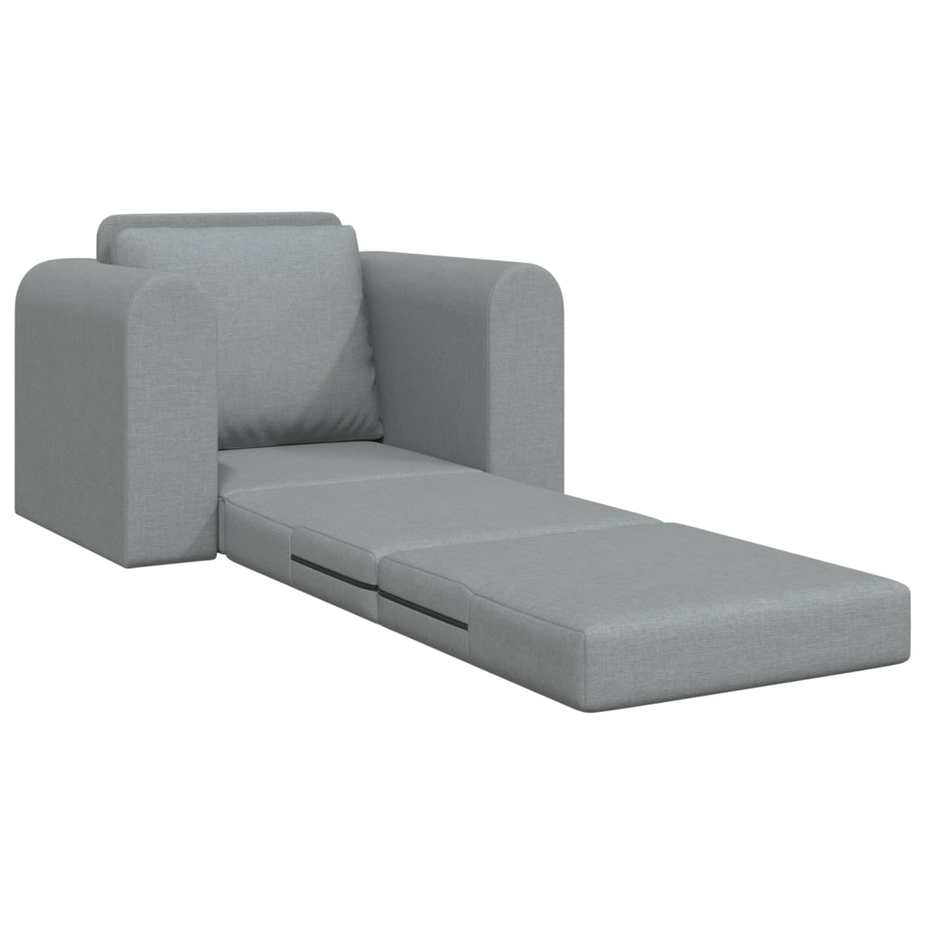 Divano Letto 2-in-1 Grigio Chiaro 98x71x83 cm Tessuto