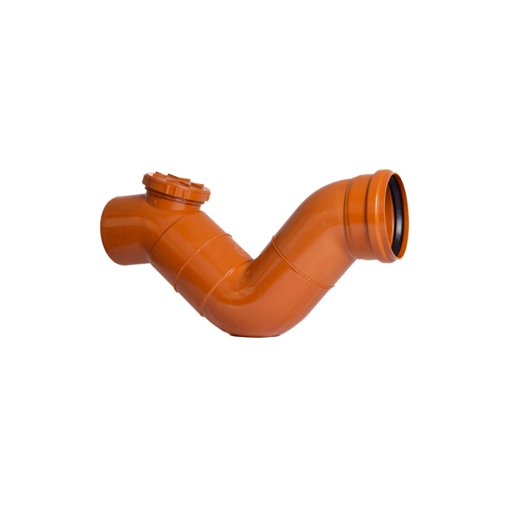 Sifone firenze orizzontale fognatura in pvc (1 Tappo) : Diametro - 100
