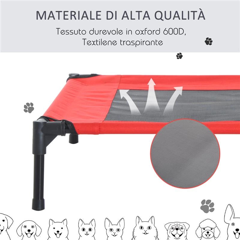 CUCCIA ESTIVA BRANDINA PER CANI FINO A 11KG DA ESTERNO E DA INTERNO ROSSA