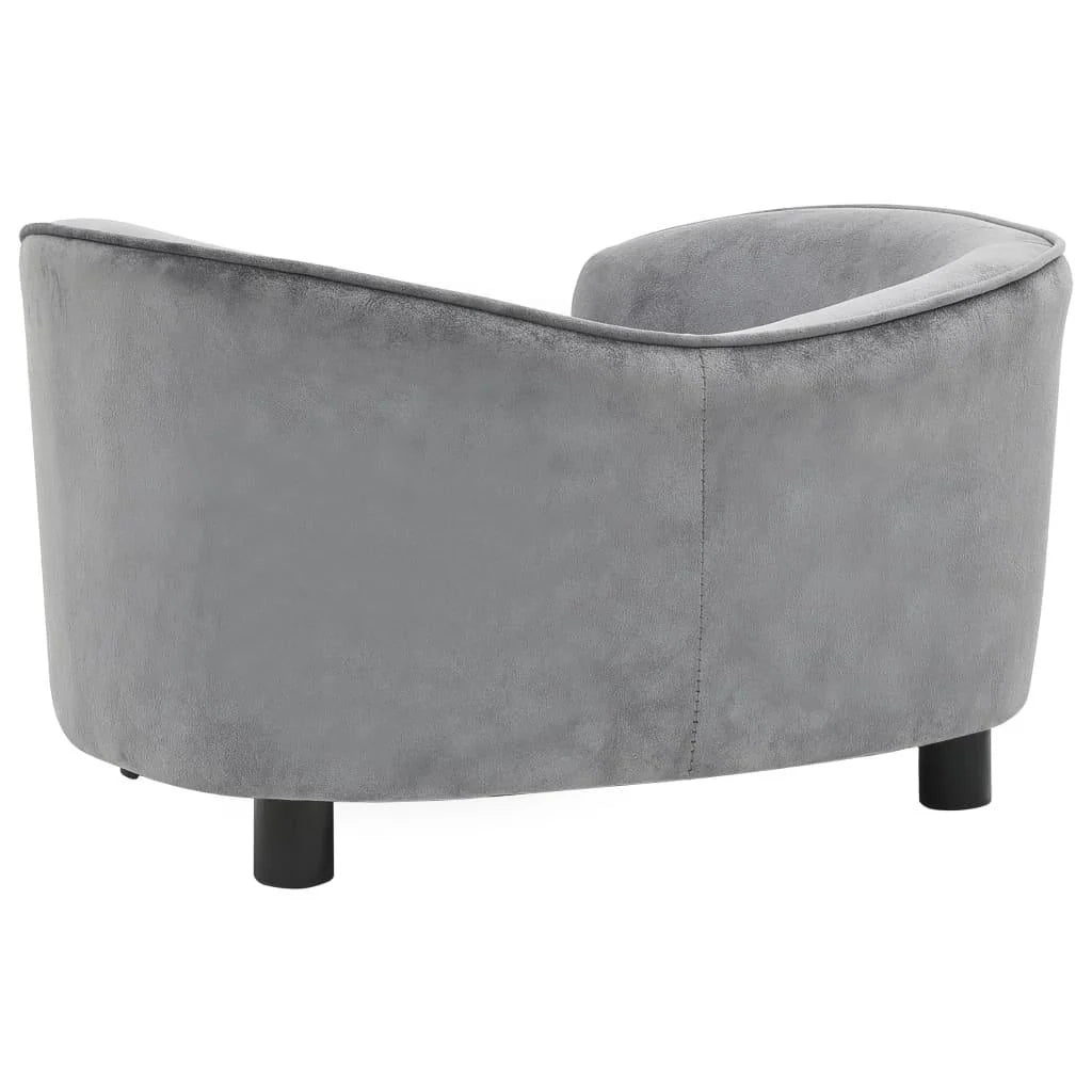 Divano per cani 69 cm grigio peluche 02_0000152