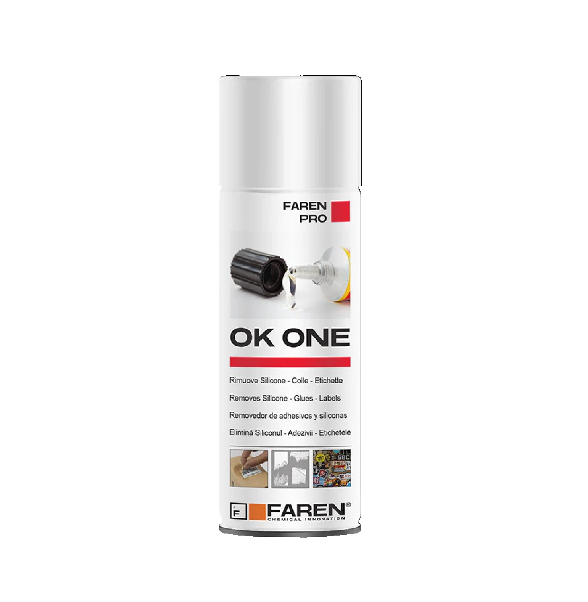 FAREN OK One Sciogli Silicone 200 ml depolimerizza silicone colla mastici resina