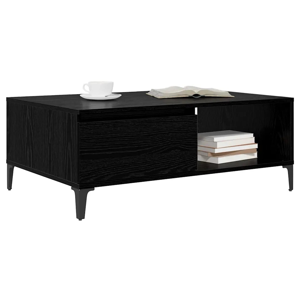 Tavolino da salotto Rovere nero 90 x 60 x 35 cm 875118