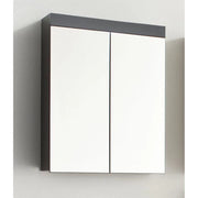 Mobile da bagno - TRENDTEAM - Amanda - 2 ante a specchio - Grigio - 60x17x77cm