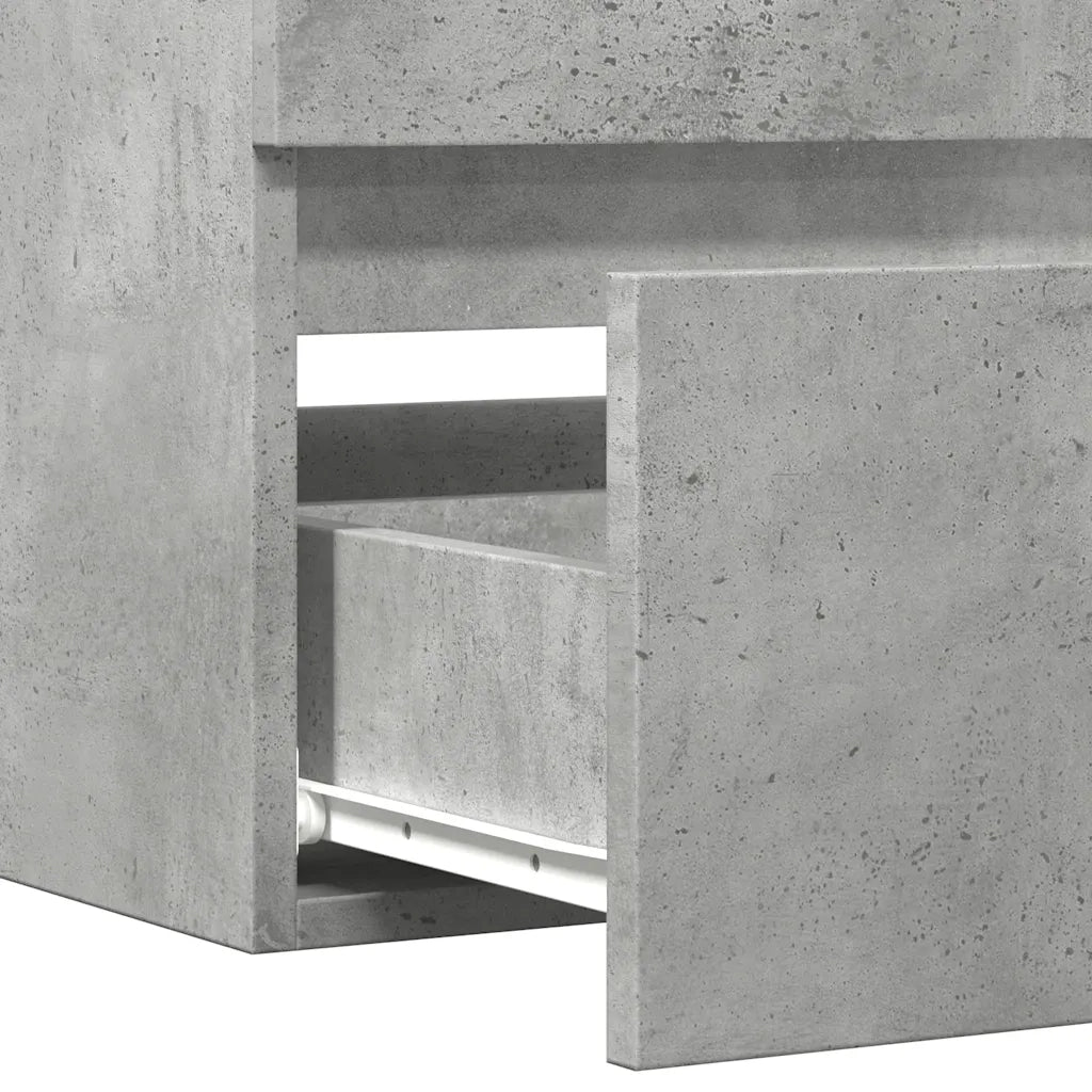Mobile Lavabo Grigio Cemento 100x38,5x45cm in Legno Multistrato 856251