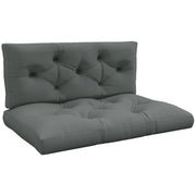Cuscino sedile Cuscino cuscino con cuciture a bottoni; 120 x 80 x 12 cm; grigio